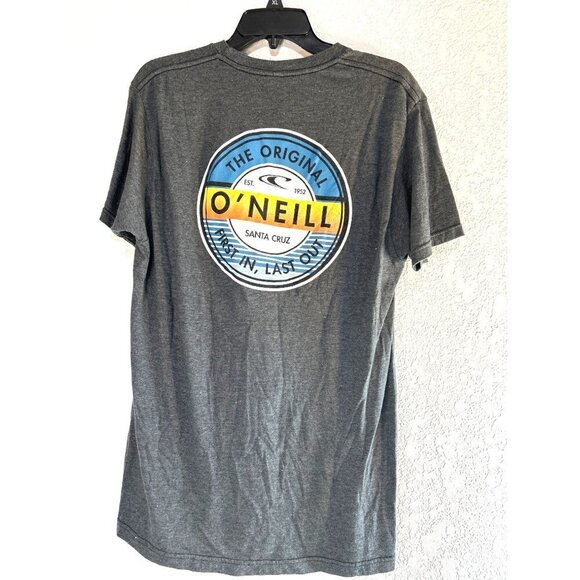 O’Neill Womens Short Sleeve Graphic T-Shirt  Gray Logo Size L - Picture 2 of 5